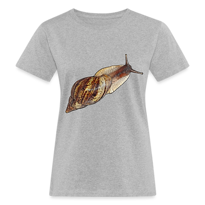 Frauen Bio-T-Shirt Achatina reticulata wildfarben - Grau meliert