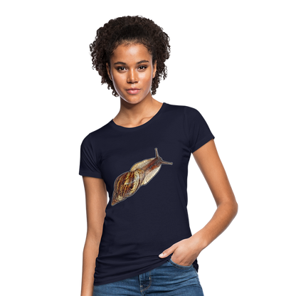 Frauen Bio-T-Shirt Achatina reticulata wildfarben - Navy