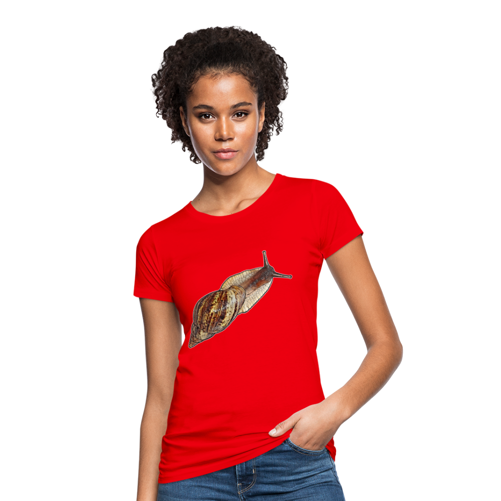 Frauen Bio-T-Shirt Achatina reticulata wildfarben - Rot
