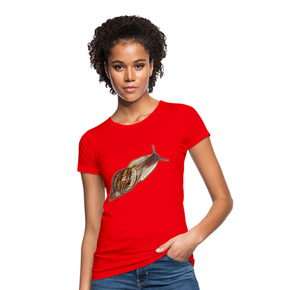 Frauen Bio-T-Shirt Achatina reticulata wildfarben - Rot