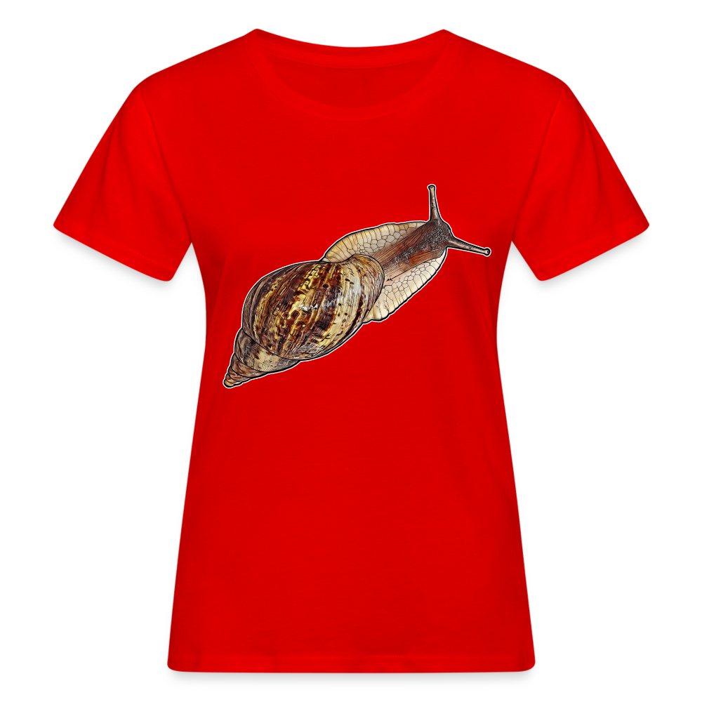 Frauen Bio-T-Shirt Achatina reticulata wildfarben - Rot