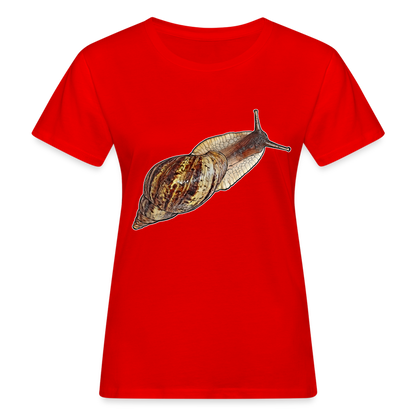 Frauen Bio-T-Shirt Achatina reticulata wildfarben - Rot