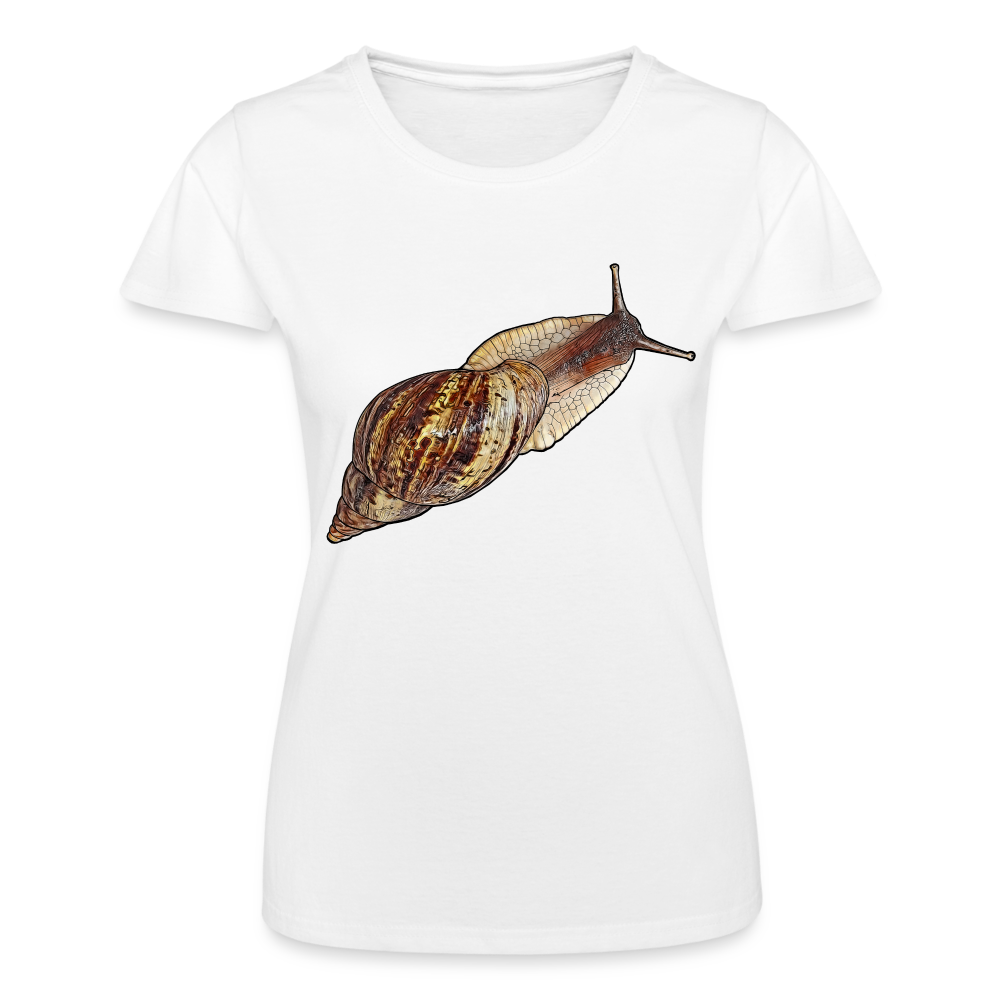 Frauen Fruit of the Loom T-Shirt Achatina reticulata wildfarben - weiß