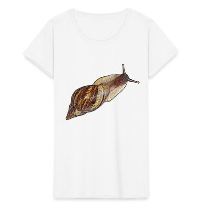 Frauen Fruit of the Loom T-Shirt Achatina reticulata wildfarben - weiß