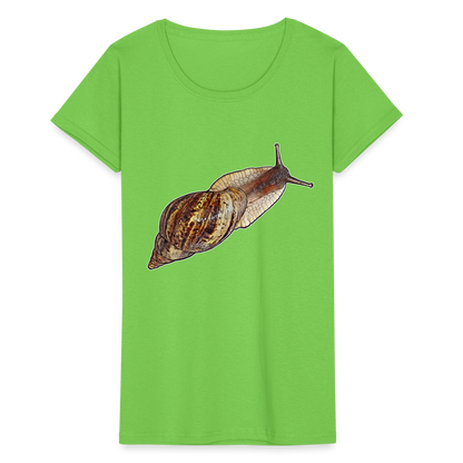 Frauen Fruit of the Loom T-Shirt Achatina reticulata wildfarben - Hellgrün
