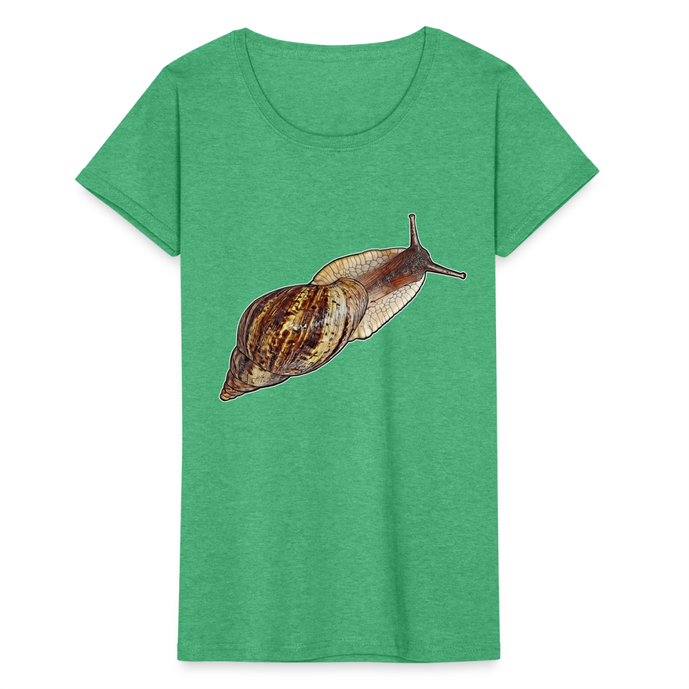 Frauen Fruit of the Loom T-Shirt Achatina reticulata wildfarben - Grün meliert