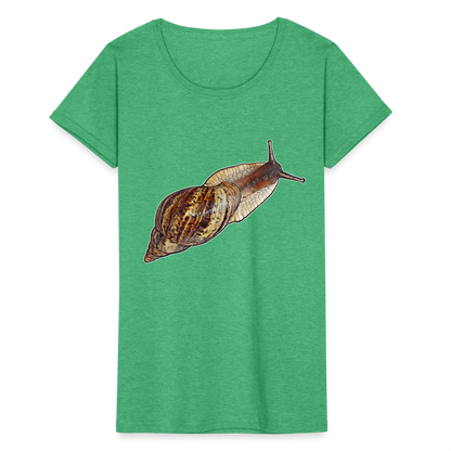 Frauen Fruit of the Loom T-Shirt Achatina reticulata wildfarben - Grün meliert
