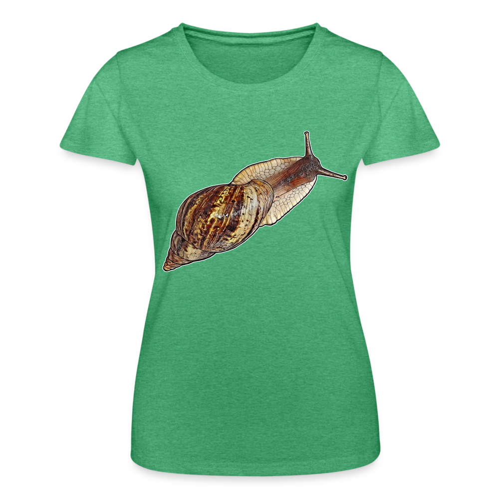 Frauen Fruit of the Loom T-Shirt Achatina reticulata wildfarben - Grün meliert