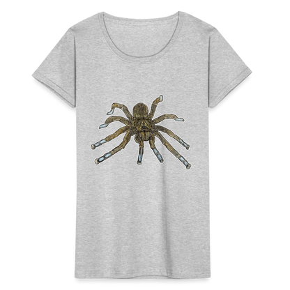 Frauen Fruit of the Loom T-Shirt Idiothele mira - Grau meliert