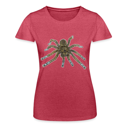 Frauen Fruit of the Loom T-Shirt Idiothele mira - Rot meliert