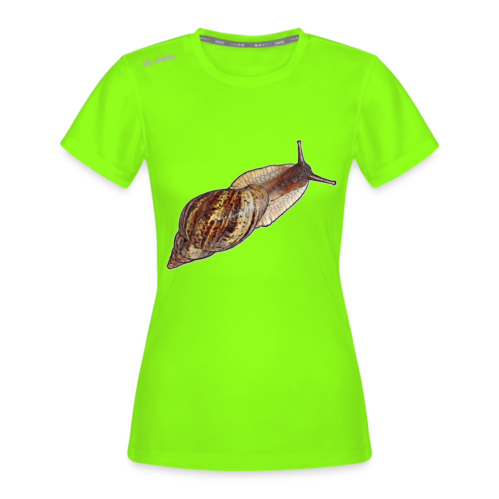 Frauen JAKO Sportswear T-Shirt Achatina reticulata wildfarben - Neongrün