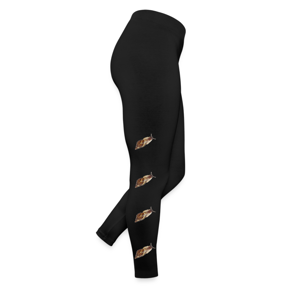 Frauen Jersey Leggings Achatina reticulata wildfarben - Schwarz