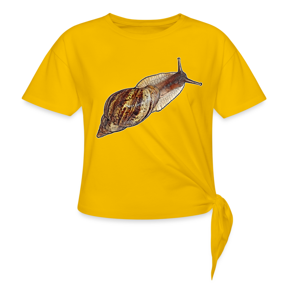 Frauen Knotenshirt Achatina reticulata wildfarben - Sonnengelb