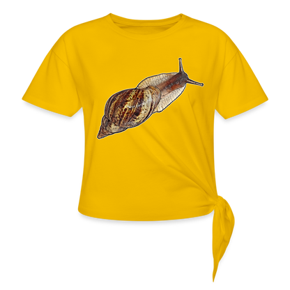 Frauen Knotenshirt Achatina reticulata wildfarben - Sonnengelb