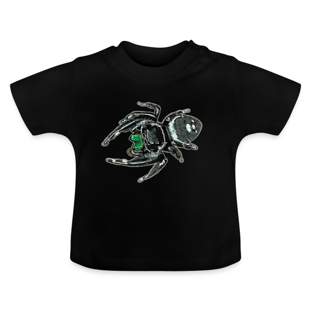 Baby T-Shirt Phidippus regius White Bahamas male - Schwarz
