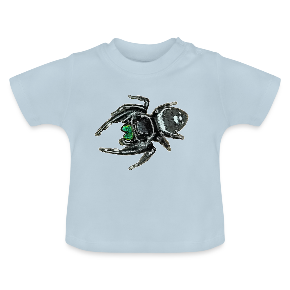 Baby T-Shirt Phidippus regius White Bahamas male - Hellblau