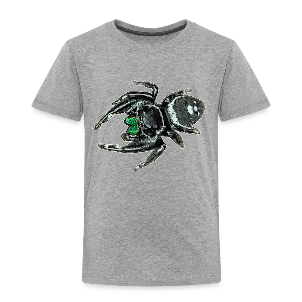 Kinder Basic T-Shirt Phidippus regius White Bahamas male - Grau meliert