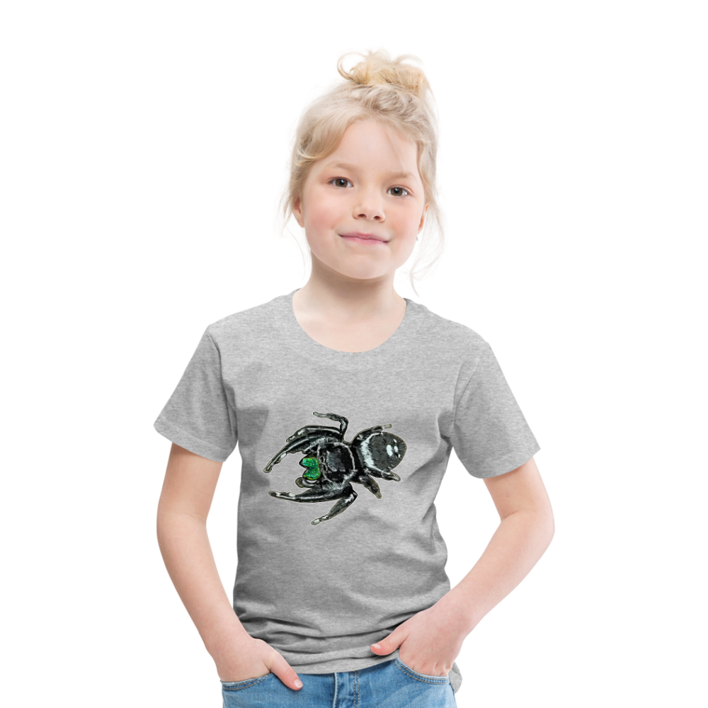Kinder Basic T-Shirt Phidippus regius White Bahamas male - Grau meliert