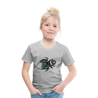 Kinder Basic T-Shirt Phidippus regius White Bahamas male - Grau meliert