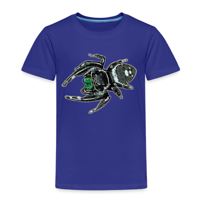 Kinder Basic T-Shirt Phidippus regius White Bahamas male - Königsblau