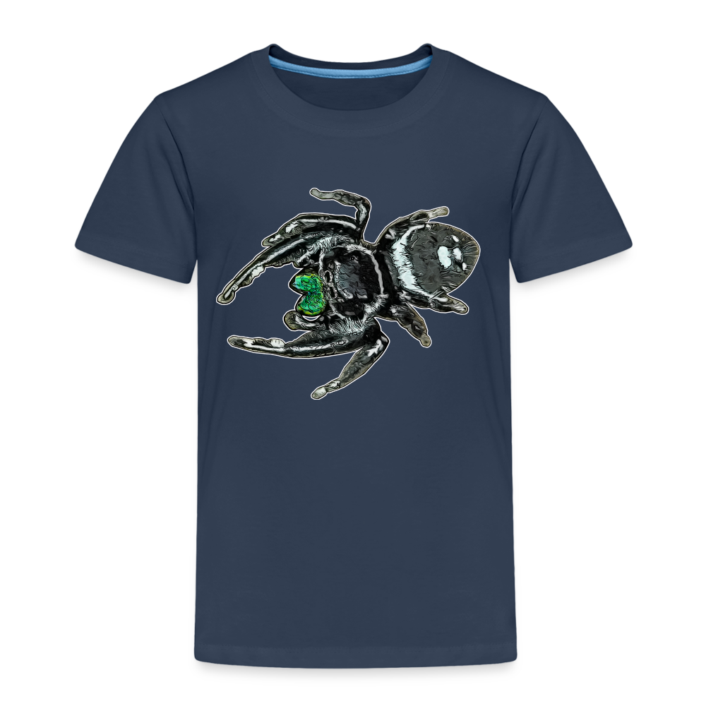 Kinder Basic T-Shirt Phidippus regius White Bahamas male - Navy