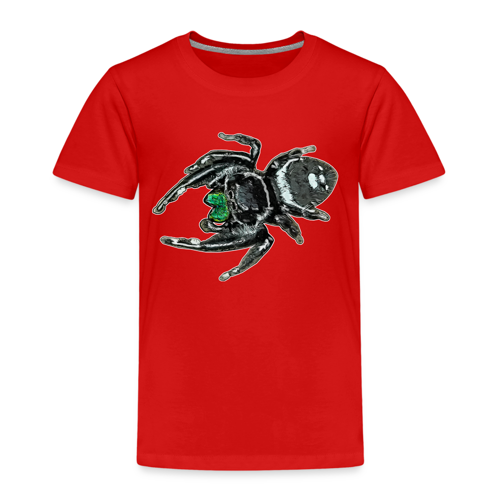 Kinder Basic T-Shirt Phidippus regius White Bahamas male - Rot