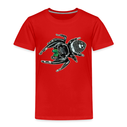 Kinder Basic T-Shirt Phidippus regius White Bahamas male - Rot