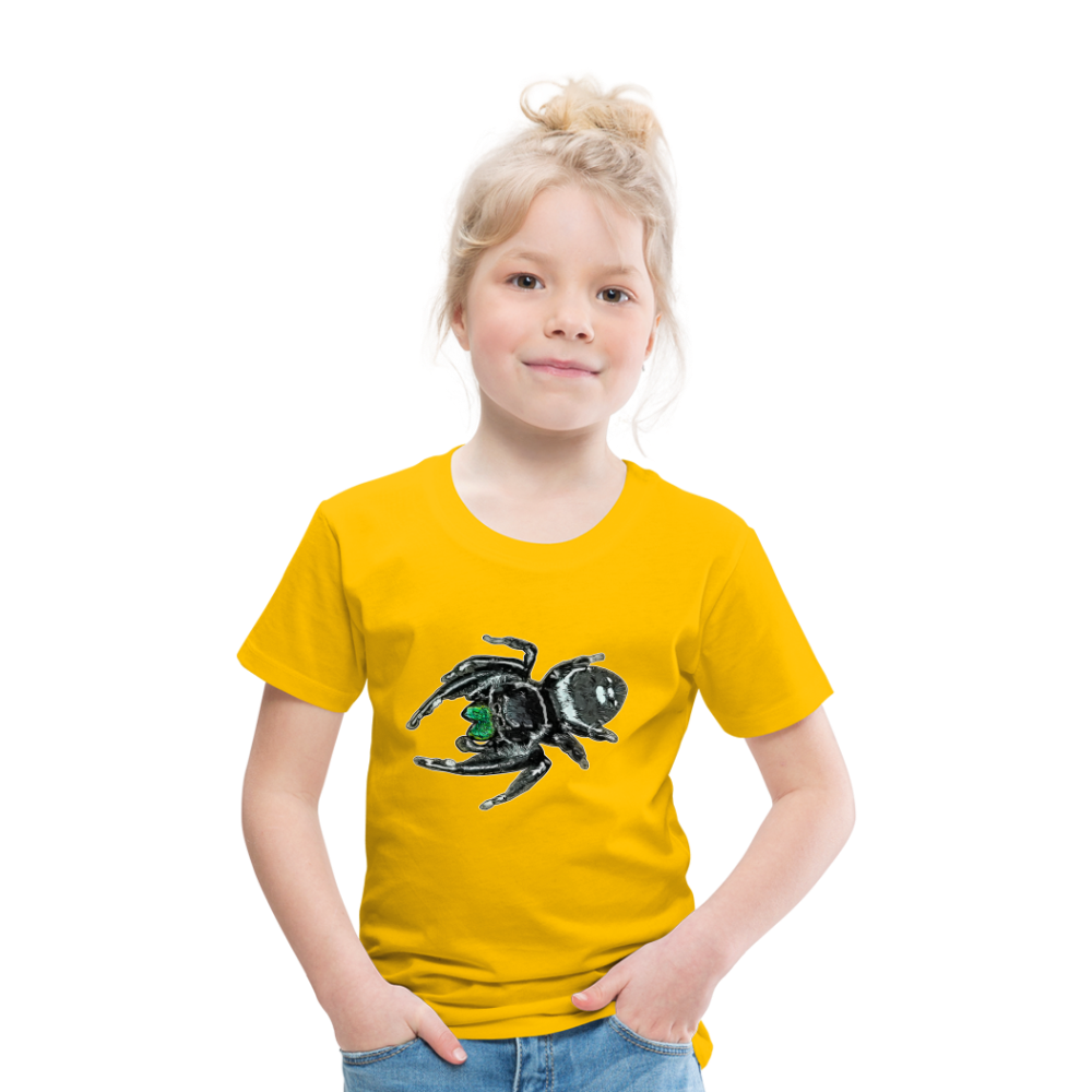 Kinder Basic T-Shirt Phidippus regius White Bahamas male - Sonnengelb