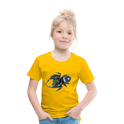 Kinder Basic T-Shirt Phidippus regius White Bahamas male - Sonnengelb