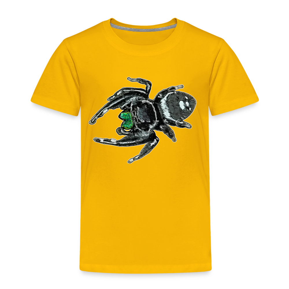 Kinder Basic T-Shirt Phidippus regius White Bahamas male - Sonnengelb