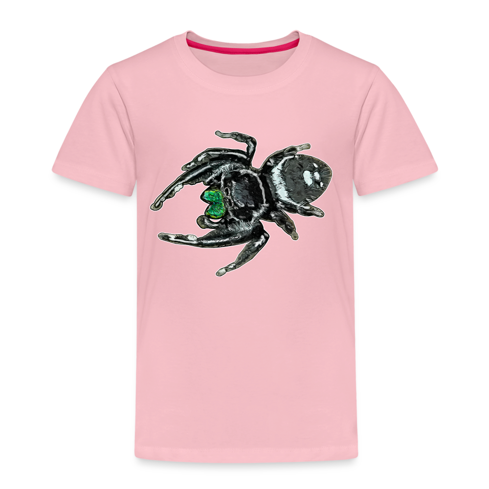 Kinder Basic T-Shirt Phidippus regius White Bahamas male - Hellrosa