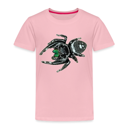 Kinder Basic T-Shirt Phidippus regius White Bahamas male - Hellrosa