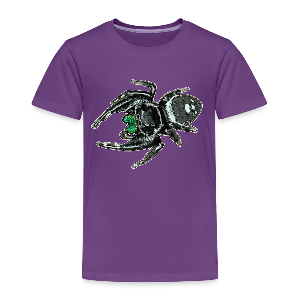 Kinder Basic T-Shirt Phidippus regius White Bahamas male - Lila