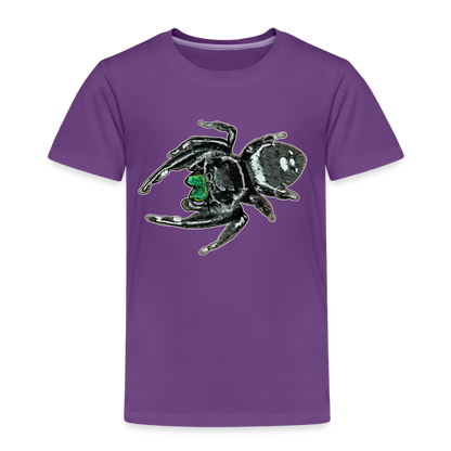 Kinder Basic T-Shirt Phidippus regius White Bahamas male - Lila