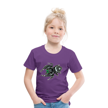 Kinder Basic T-Shirt Phidippus regius White Bahamas male - Lila
