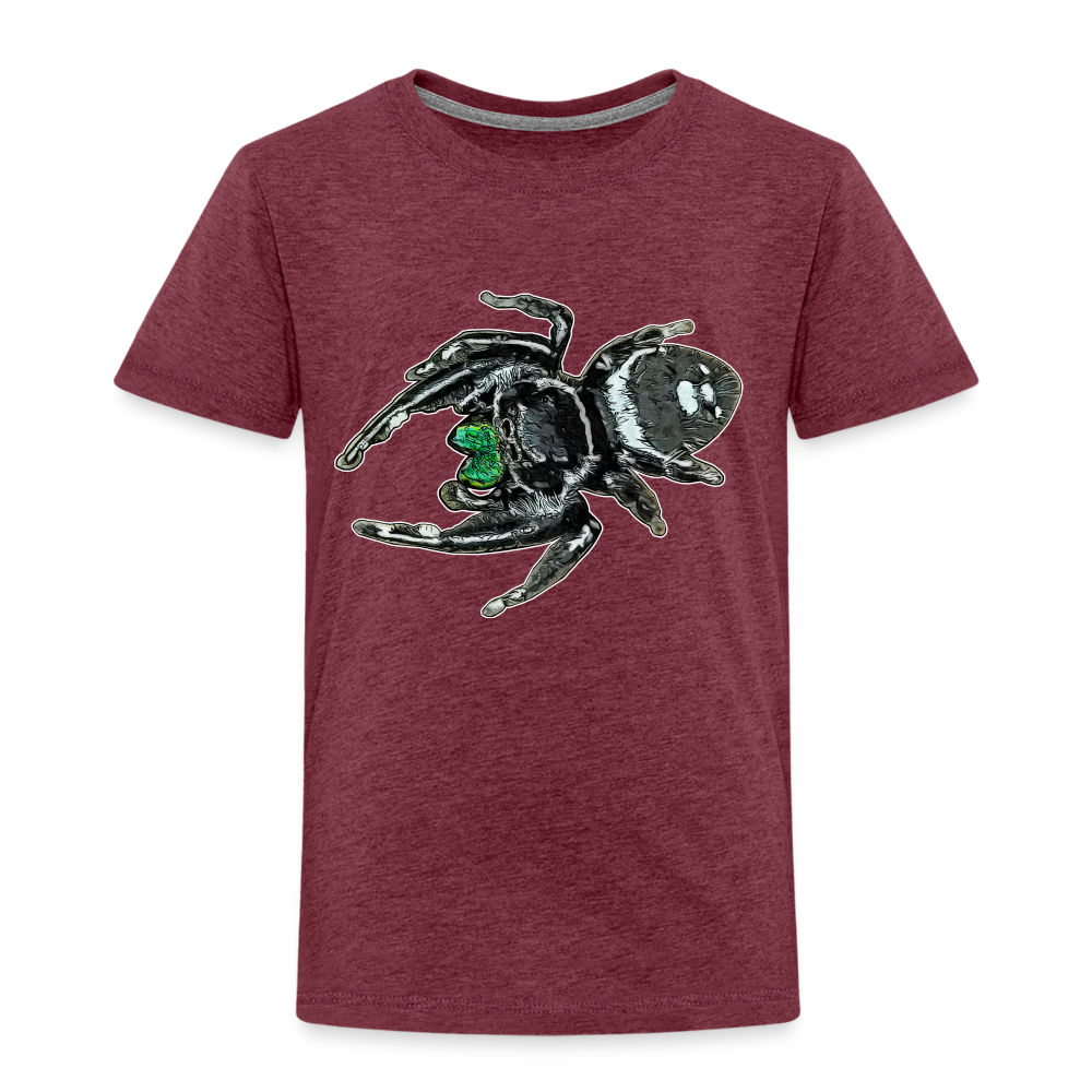 Kinder Basic T-Shirt Phidippus regius White Bahamas male - Bordeauxrot meliert