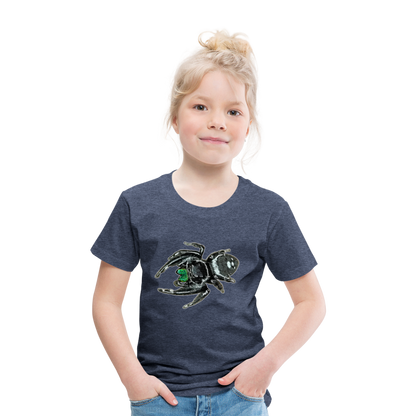 Kinder Basic T-Shirt Phidippus regius White Bahamas male - Blau meliert
