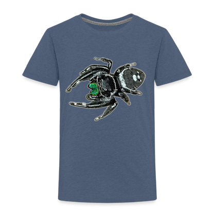 Kinder Basic T-Shirt Phidippus regius White Bahamas male - Blau meliert