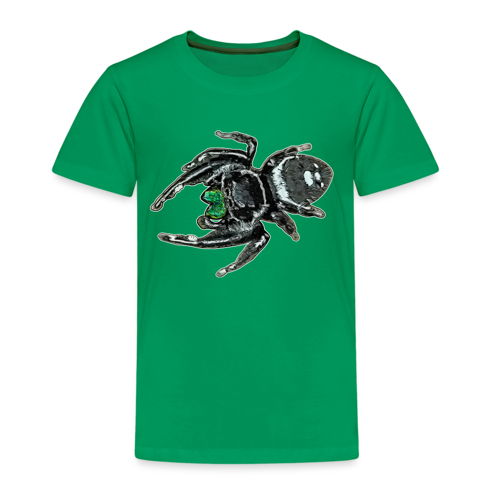Kinder Basic T-Shirt Phidippus regius White Bahamas male - Kelly Green