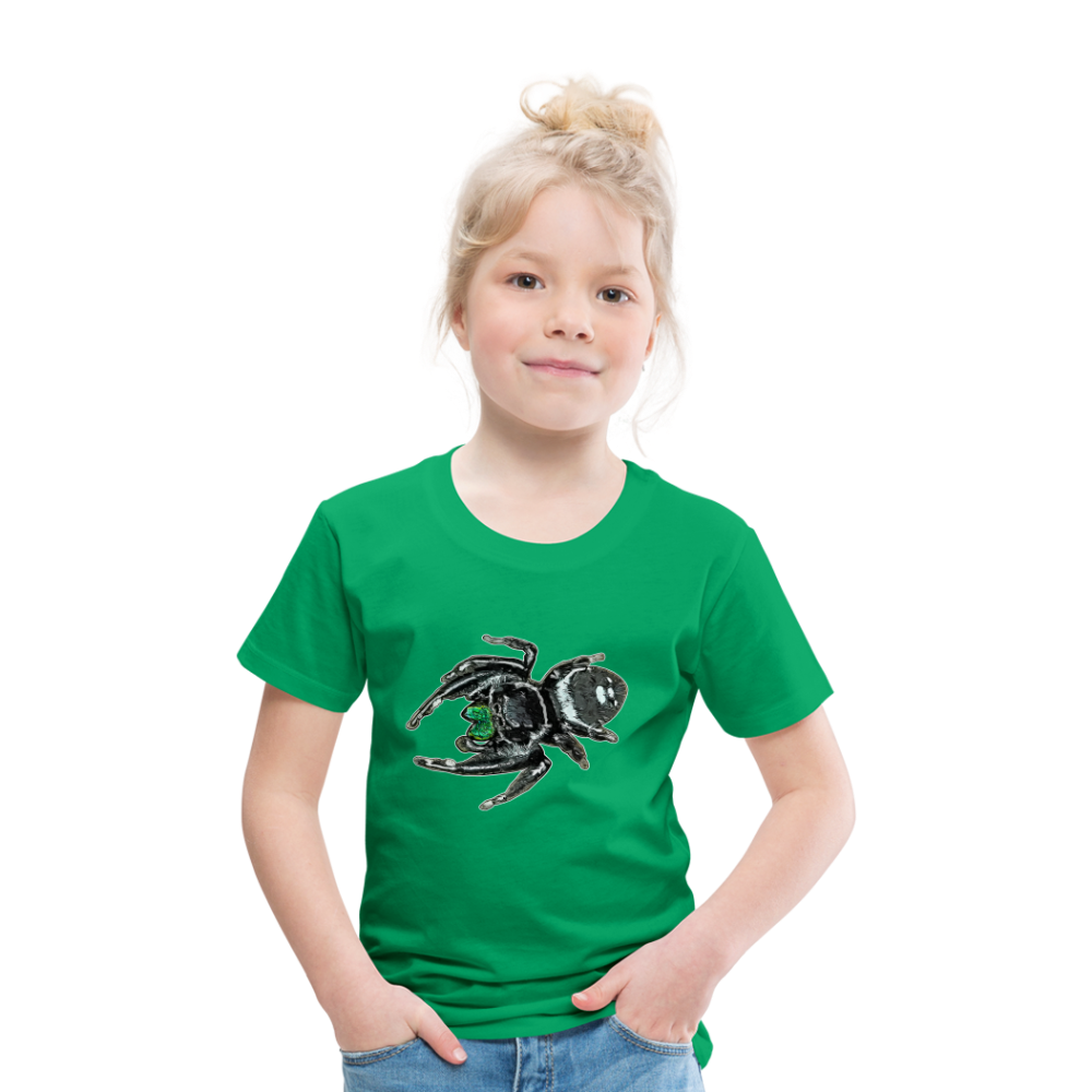 Kinder Basic T-Shirt Phidippus regius White Bahamas male - Kelly Green