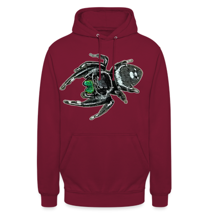 Unisex Hoodie Phidippus regius White Bahamas male - Bordeaux