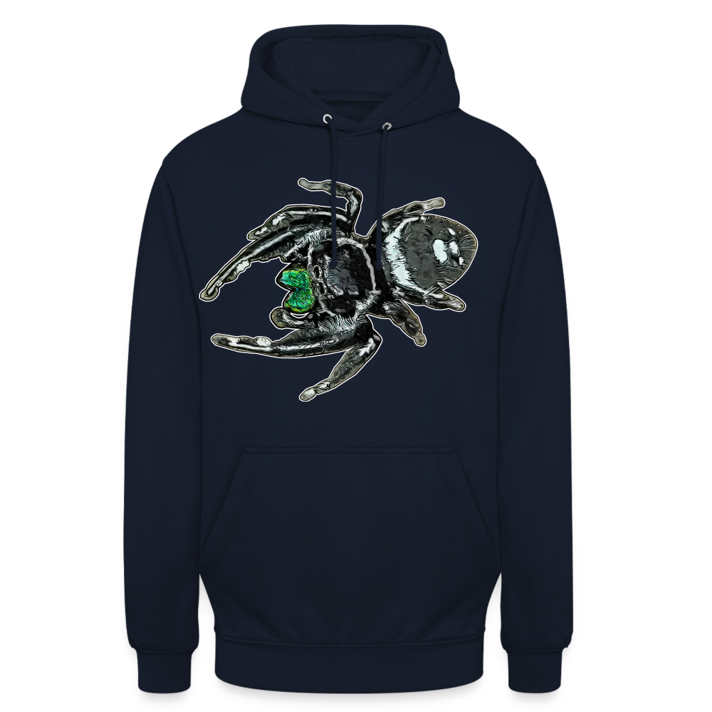 Unisex Hoodie Phidippus regius White Bahamas male - Navy