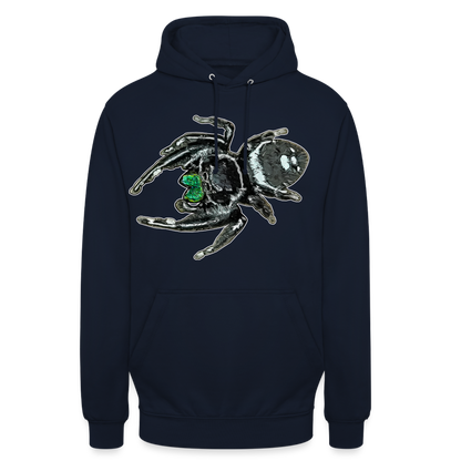 Unisex Hoodie Phidippus regius White Bahamas male - Navy