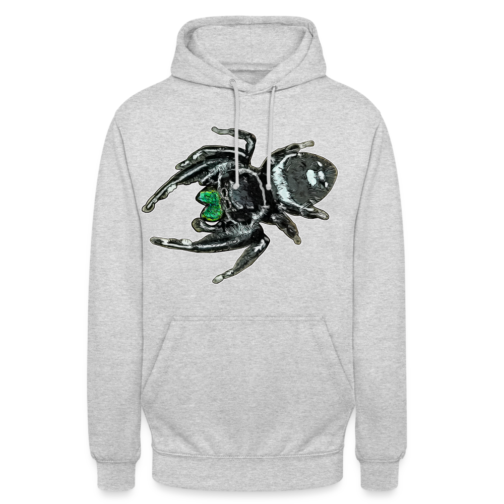 Unisex Hoodie Phidippus regius White Bahamas male - Hellgrau meliert