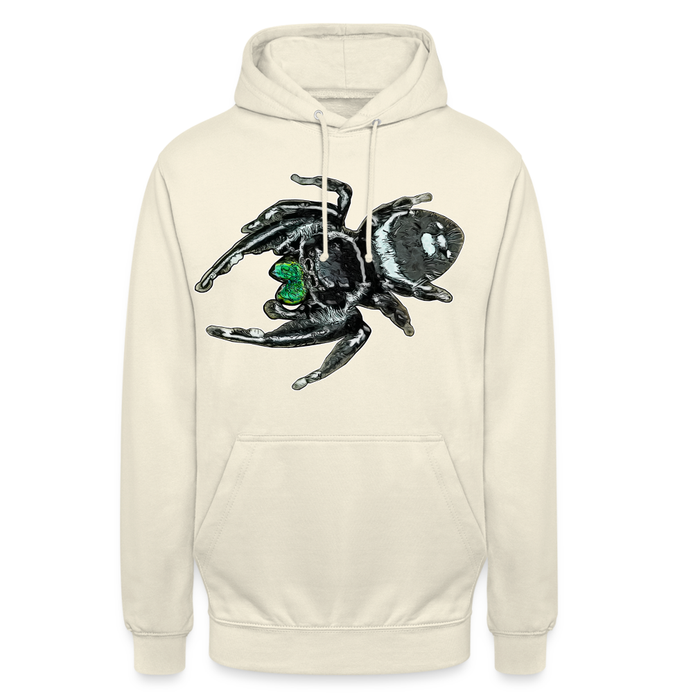 Unisex Hoodie Phidippus regius White Bahamas male - Vanille-Milchshake