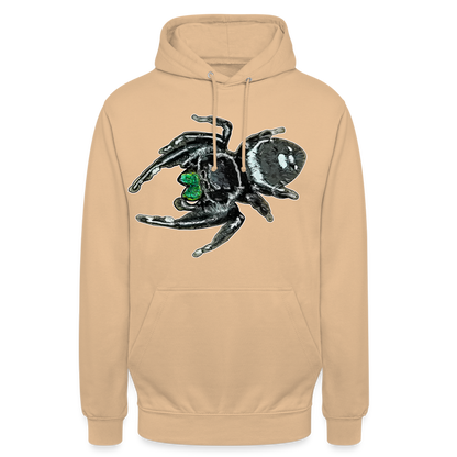 Unisex Hoodie Phidippus regius White Bahamas male - Beige