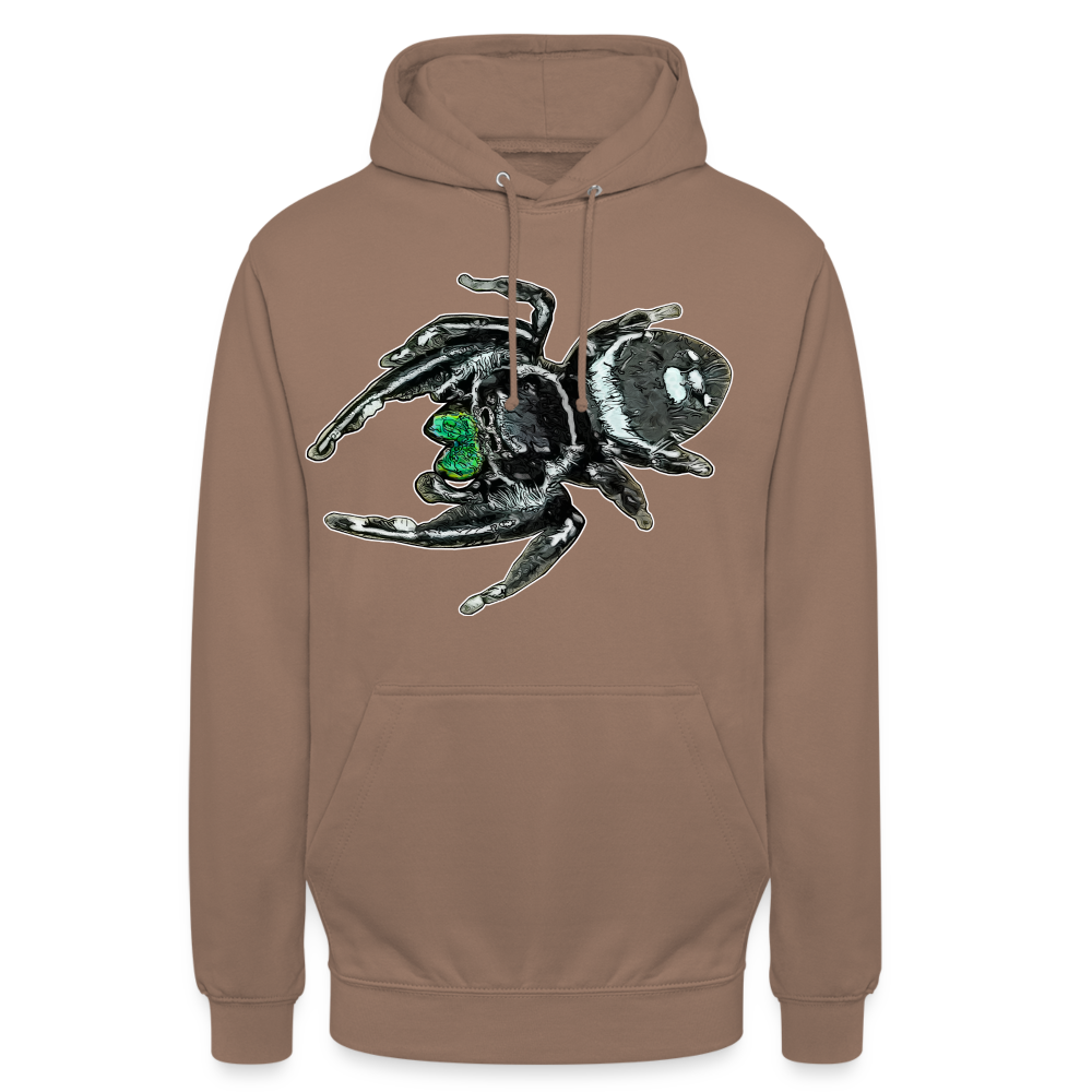 Unisex Hoodie Phidippus regius White Bahamas male - Mokka