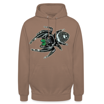 Unisex Hoodie Phidippus regius White Bahamas male - Mokka