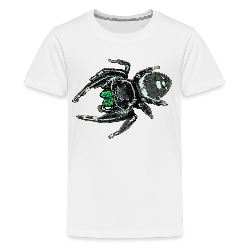 Teenager Basic T-Shirt Phidippus regius White Bahamas male - weiß
