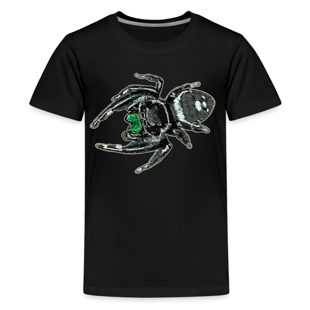 Teenager Basic T-Shirt Phidippus regius White Bahamas male - Schwarz